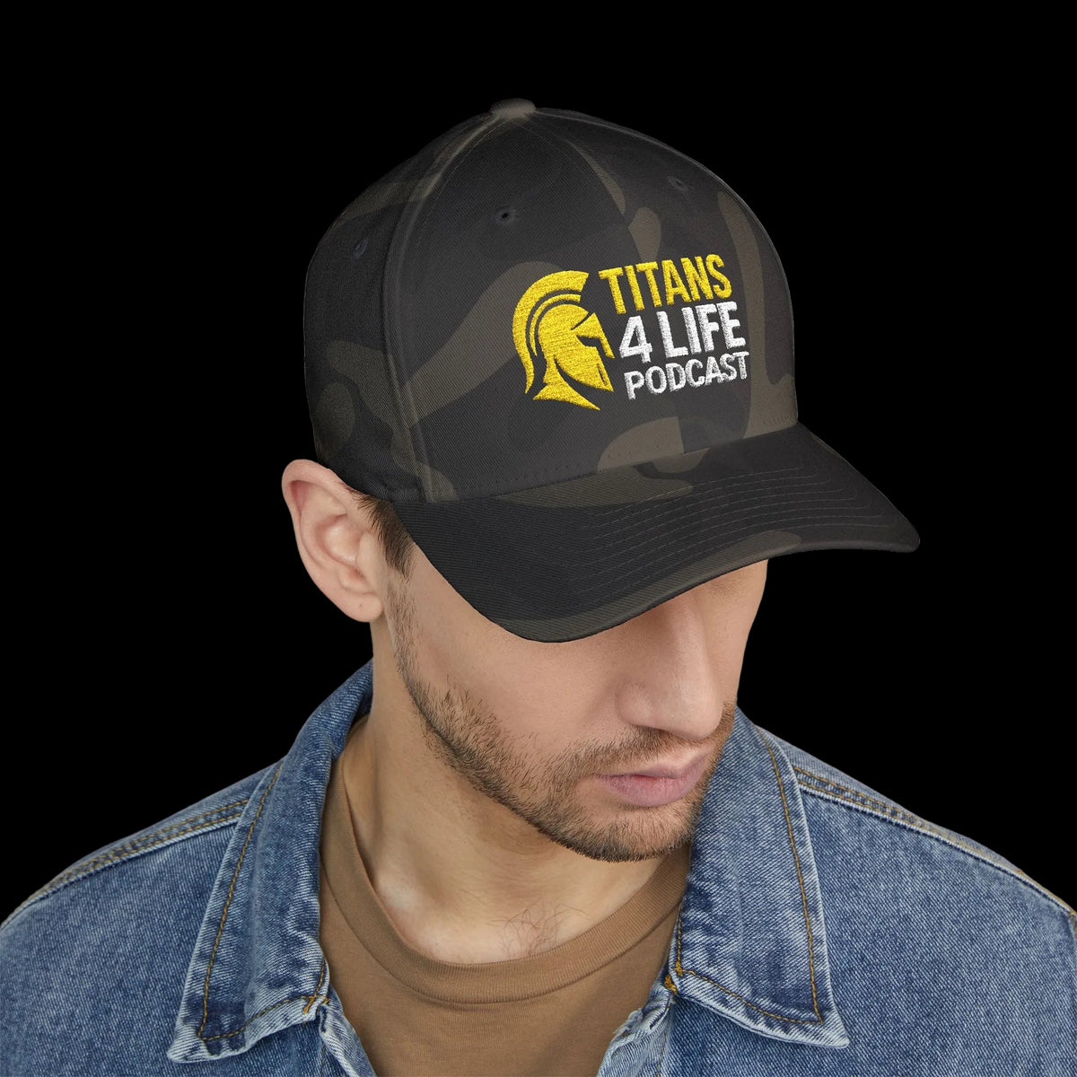 T4L Podcast Embroidered Baseball Cap — Structured Closed-Back Hat