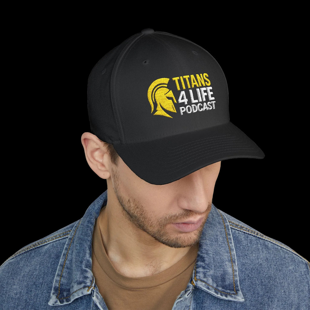 T4L Podcast Embroidered Baseball Cap — Structured Closed-Back Hat