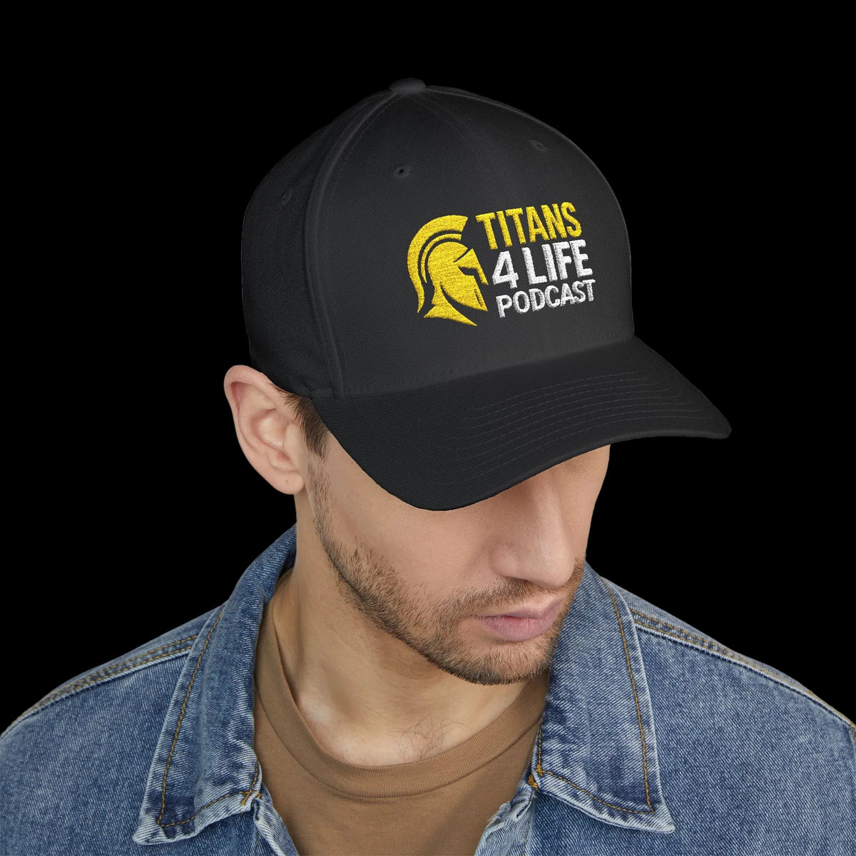 T4L Podcast Embroidered Baseball Cap — Structured Closed-Back Hat