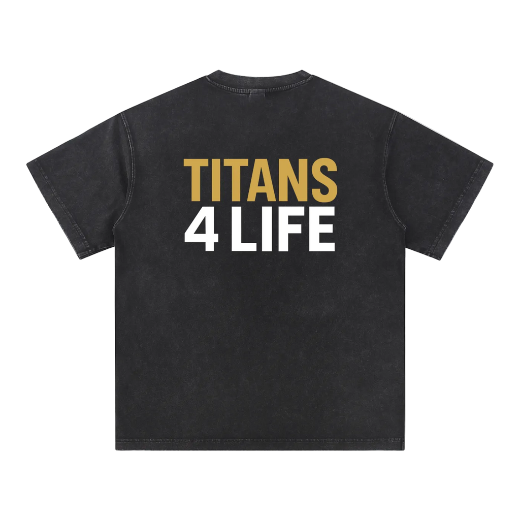 Titans 4 Life - Snow Washed V-Neck T-Shirt